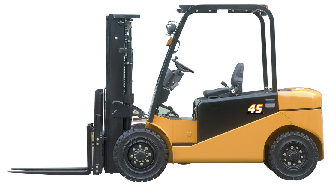 Electric Forklift Truck 4.5T Counterbalance , 3000mm High Mast Lifting Fork Lift