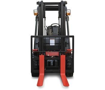 Big Red All Terrain Gasoline Forklift Truck Four Wheel Moving Cargo