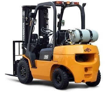 2500kg Unloading Counterbalance Forklift Truck / Yellow High Reach Fork Lift