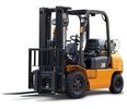 2500kg Unloading Counterbalance Forklift Truck / Yellow High Reach Fork Lift for sale