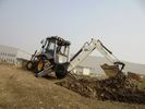 China Shoveling Soil Wheel Backhoe Loader Diesel Engine Carraro Transmission distributor